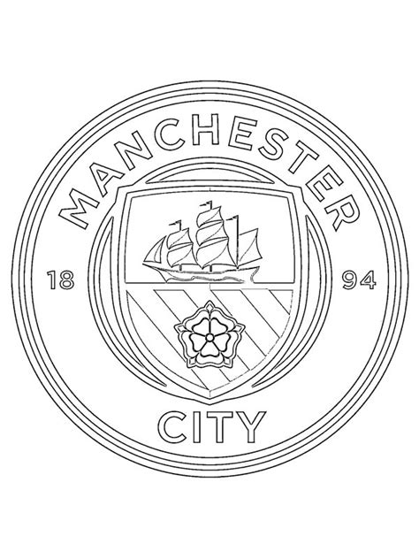 man city logo colouring pages